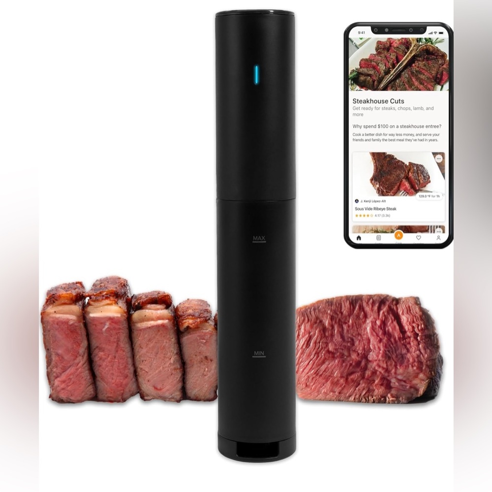 Anova Culinary Sous Vide Precision Cooker Mini Lite 800 Watts, Black App Enabled